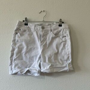 White Jean Shorts